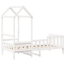 daybed med tag 80x200 cm massivt fyrretræ hvid