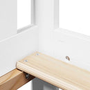 daybed med tag 80x200 cm massivt fyrretræ hvid