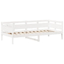 daybed med tag 80x200 cm massivt fyrretræ hvid