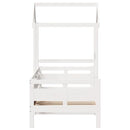 daybed med tag 80x200 cm massivt fyrretræ hvid