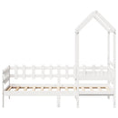 daybed med tag 80x200 cm massivt fyrretræ hvid