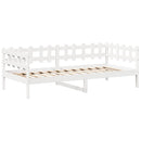 daybed med tag 80x200 cm massivt fyrretræ hvid
