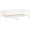 husseng med bænk 80x200 cm massivt fyrretræ hvid