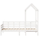 daybed med tag 80x200 cm massivt fyrretræ hvid