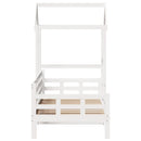 daybed med tag 80x200 cm massivt fyrretræ hvid
