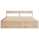 sengeramme uden madras 200x200 cm massivt fyrretræ