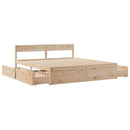 sengeramme uden madras 200x200 cm massivt fyrretræ