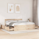 sengeramme uden madras 200x200 cm massivt fyrretræ