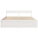 sengeramme uden madras 200x200 cm massivt fyrretræ hvid