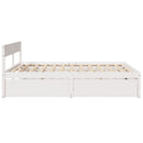 sengeramme uden madras 200x200 cm massivt fyrretræ hvid