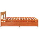 sengeramme uden madras 200x200 cm massivt fyrretræ gyldenbrun