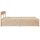 sengeramme uden madras 160x200 cm massivt fyrretræ
