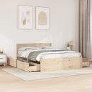 sengeramme uden madras 160x200 cm massivt fyrretræ
