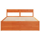 sengeramme uden madras 160x200 cm massivt fyrretræ gyldenbrun