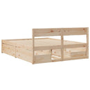 sengeramme uden madras 150x200 cm massivt fyrretræ