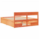 sengeramme uden madras 150x200 cm massivt fyrretræ gyldenbrun