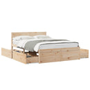 sengeramme uden madras 120x200 cm massivt fyrretræ