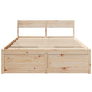 sengeramme uden madras 120x200 cm massivt fyrretræ