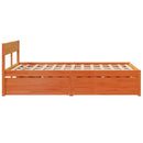 sengeramme uden madras 120x200 cm massivt fyrretræ gyldenbrun