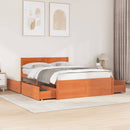 sengeramme uden madras 120x200 cm massivt fyrretræ gyldenbrun