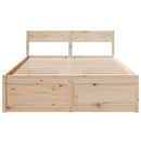 sengeramme uden madras 140x190 cm massivt fyrretræ