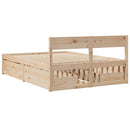 sengeramme uden madras 140x190 cm massivt fyrretræ