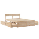 sengeramme uden madras 140x190 cm massivt fyrretræ