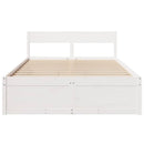 sengeramme uden madras 120x190 cm massivt fyrretræ hvid