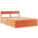 sengeramme uden madras 120x190 cm massivt fyrretræ gyldenbrun