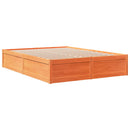 sengeramme uden madras 160x200 cm massivt fyrretræ gyldenbrun