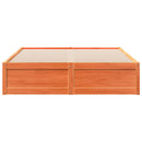 sengeramme uden madras 150x200 cm massivt fyrretræ gyldenbrun