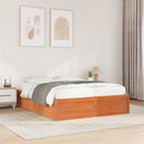 sengeramme uden madras 150x200 cm massivt fyrretræ gyldenbrun