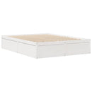 sengeramme uden madras 140x190 cm massivt fyrretræ hvid