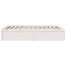 sengeramme uden madras 140x190 cm massivt fyrretræ hvid
