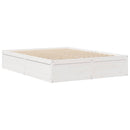 sengeramme uden madras 140x190 cm massivt fyrretræ hvid