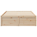 sengeramme uden madras 135x190 cm massivt fyrretræ hvid