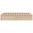 sengeramme uden madras 135x190 cm massivt fyrretræ hvid