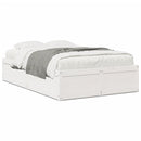 sengeramme uden madras 135x190 cm massivt fyrretræ hvid