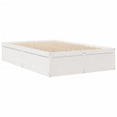 sengeramme uden madras 135x190 cm massivt fyrretræ hvid