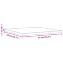 bordplade 50x50x1,7 cm firkantet massivt fyrretræ