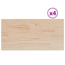 bordplader 4 stk. 90x45x1,7 cm rektangulær massivt fyrretræ