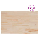 bordplader 3 stk. 80x47x2,5 cm rektangulær massivt fyrretræ