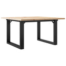 sofabord 60x60x40 cm O-stel massivt fyrretræ og stål