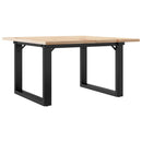 sofabord 60x60x40 cm O-stel massivt fyrretræ og stål