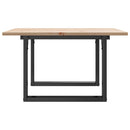 sofabord 70x70x40 cm O-stel massivt fyrretræ og stål