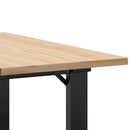 sofabord 70x70x40 cm O-stel massivt fyrretræ og stål