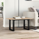 sofabord 80x50x40 cm O-stel massivt fyrretræ og stål