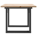 sofabord 80x50x40 cm O-stel massivt fyrretræ og stål