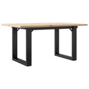 sofabord 80x50x40 cm O-stel massivt fyrretræ og stål