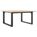 sofabord 80x80x45 cm O-stel massivt fyrretræ og stål